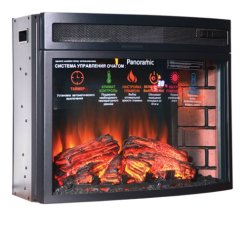 Каминокомплект Interflame Экстер Кавказ бежевый патина с очагом Panoramic 06 25 LED FX