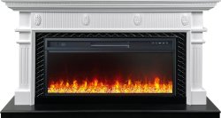 Каминокомплект Royal Flame Carlyle с очагом Vision 42 LED белый с черным