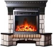 Каминокомплект Interflame Экстер темный дуб угловой с очагом Jupiter FX M Black