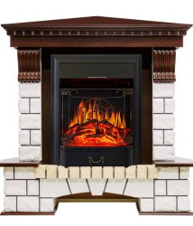 Каминокомплект Royal Flame Pierre Luxe угловой с очагом Majestic FX Black